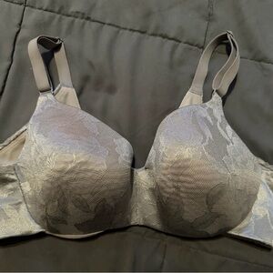Cacique Gray Floral Lace Bra